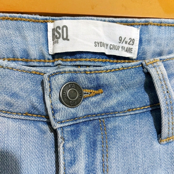 RSQ Sydney Crop Flare High Rise Light Wash Jeans - Picture 4 of 11